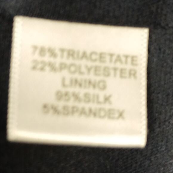 St. John Women's SZ 4 Navy Blue Satin Wide Leg Pants Pleats Pockets Gorgeous - Picture 8 of 8